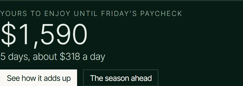 Yours to enjoy until payday, in the FinFuse app