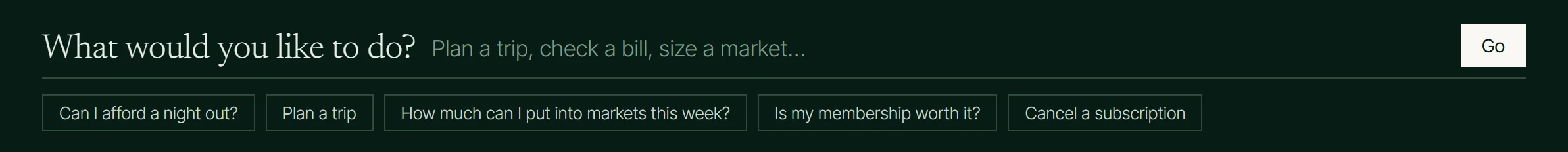 Ask in your own words, in the FinFuse app